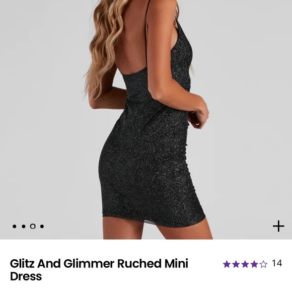 NWT WINDSOR Glitz and Glimmer Ruched Mini Dress size S - Picture 8 of 10